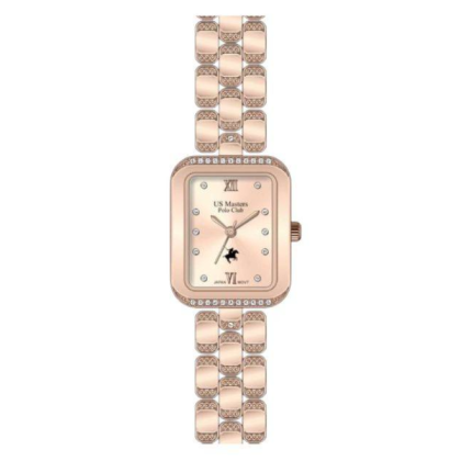 U.S Master Polo Club USM-EF06-RG-RG Sunray Dial Texture Women Watch